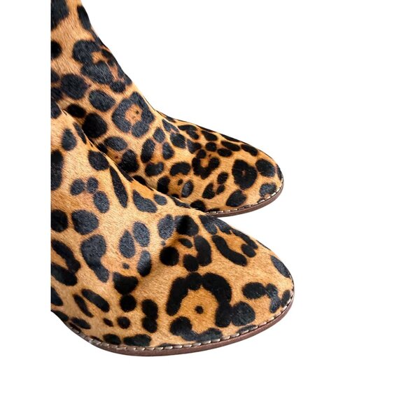 MADEWELL Leopard Print Calf Hair Ankle Boots Size 9.5 - Picture 6 of 9